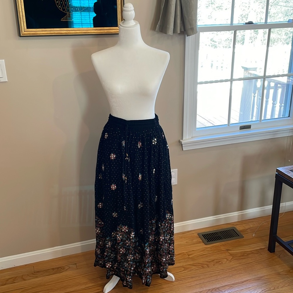 Boho long skirt made in India. Perfect for festival season